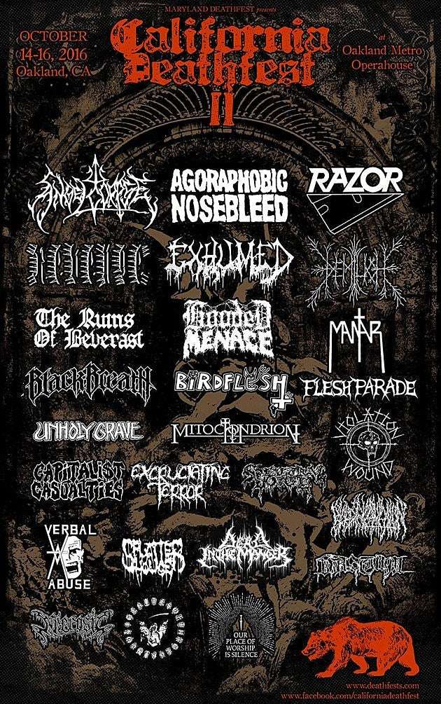 California Deathfest 2016 lineup