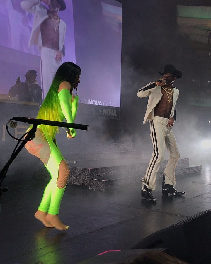 watch Cardi B bring out Lil Nas X for “Old Town Road” at her Fashion Nova launch