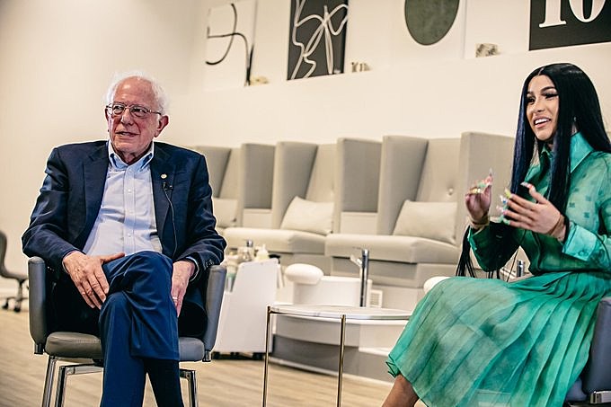 watch Cardi B & Bernie Sanders’ conversation about police brutality, immigration & more