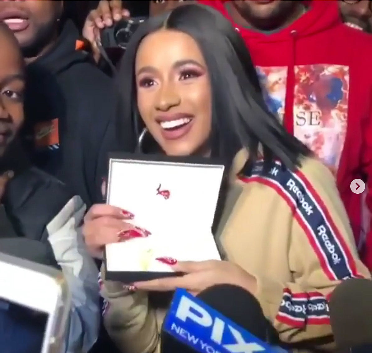 Cardi B gave away coats in Brooklyn