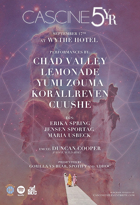 Cascine Records throwing 5-year anniversary party at Wythe Hotel w/ Chad Valley, Yumi Zouma, Korallreven & more