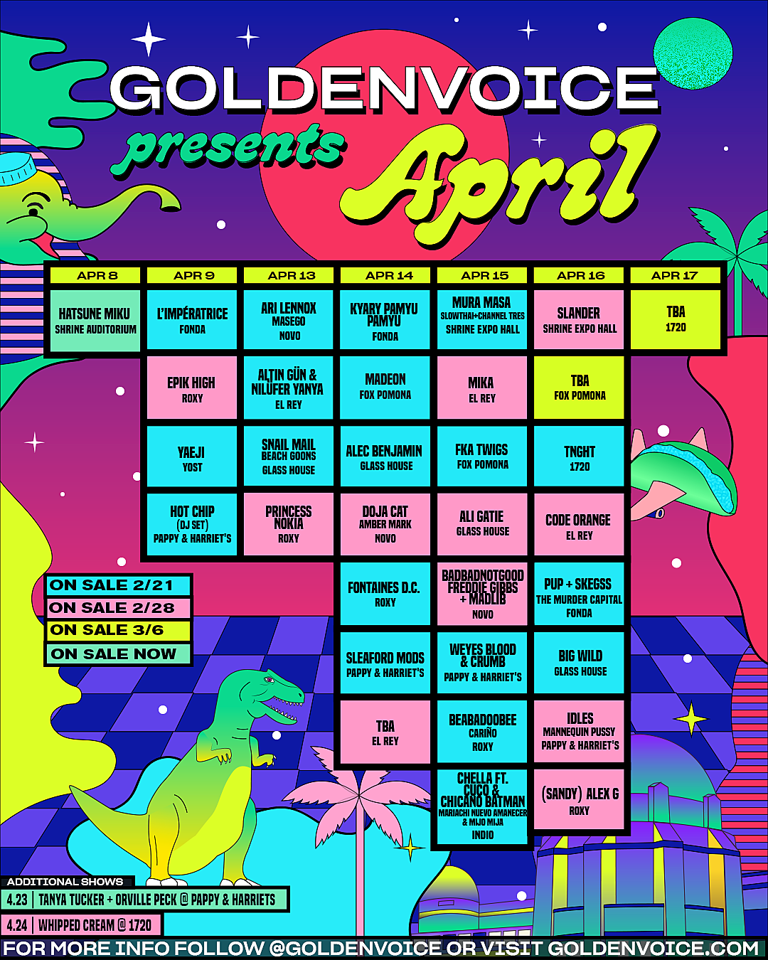 Coachella sideshows 2020 (FKA twigs, Freddie Gibbs & Madlib, Code Orange, more)