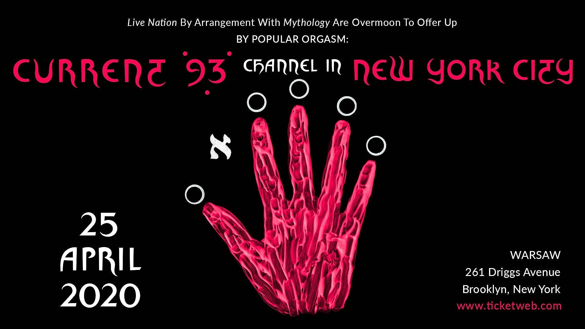Current 93 add third Brooklyn show