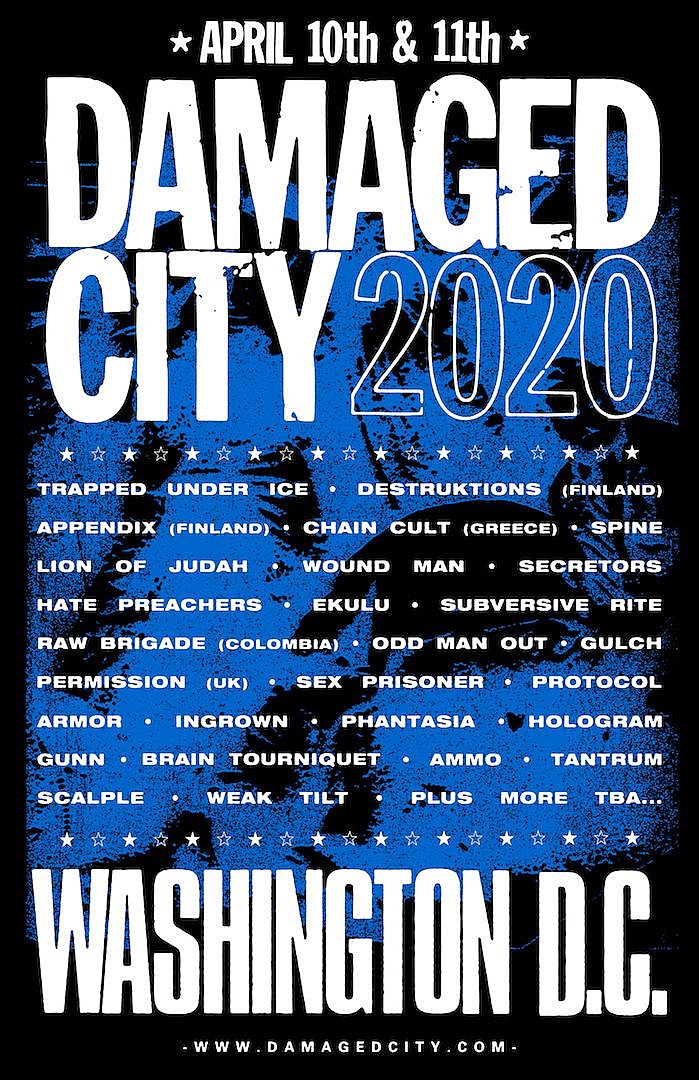Damaged City 2020 lineup: Trapped Under Ice, Lion of Judah, Destruktions, Appendix, more