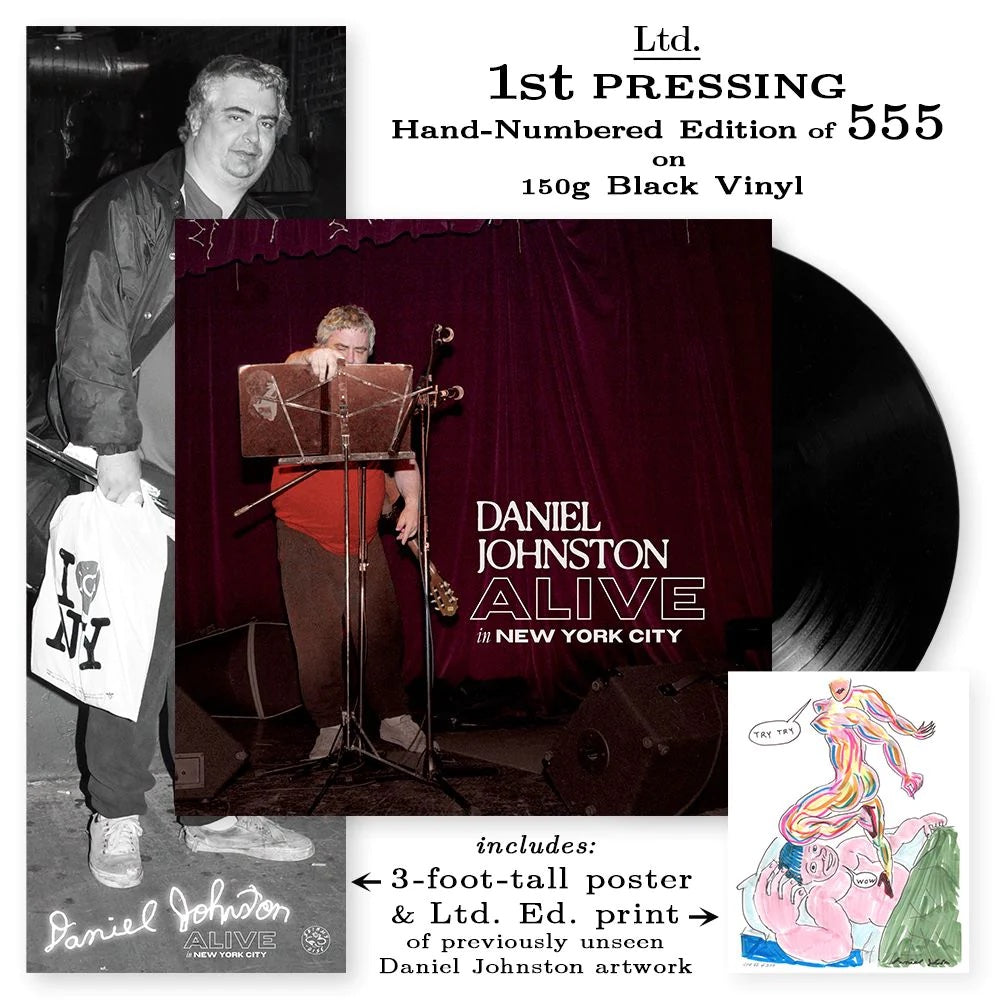 Rare Daniel Johnston live recording from 2000 getting first US vinyl pressing (hear “Silly Love”)