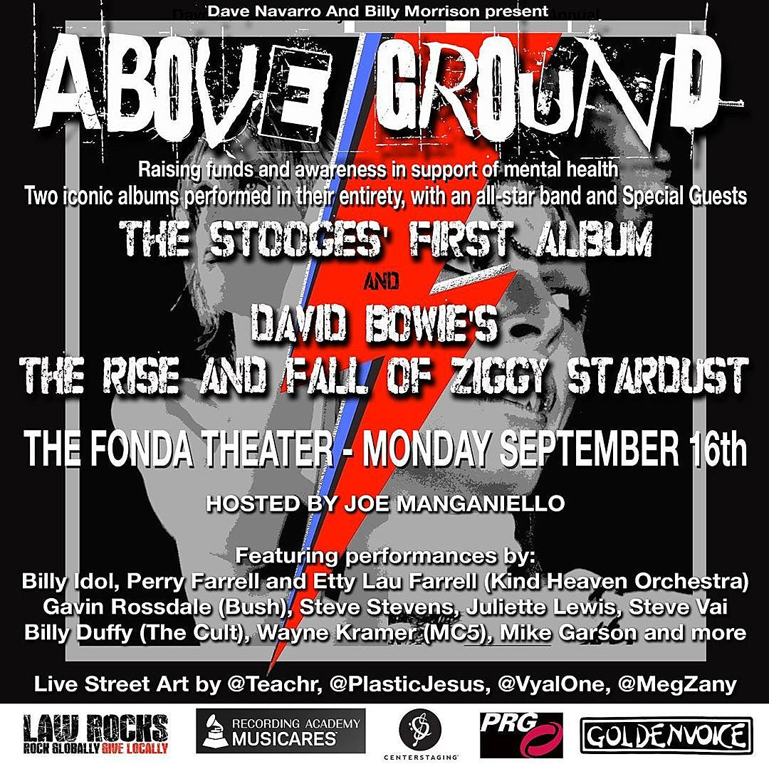 Dave Navarro, Billy Idol & more performing Stooges & Bowie albums at benefit show