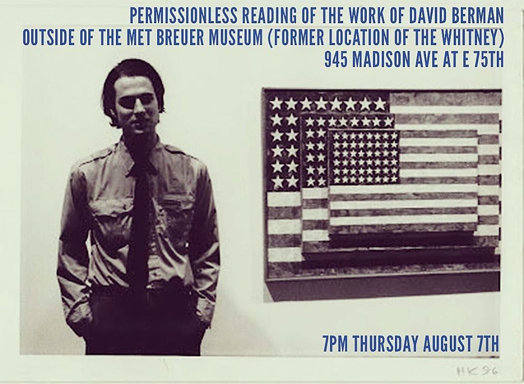 Lance Bangs led a David Berman tribute outside the Met Breuer (pics, video)