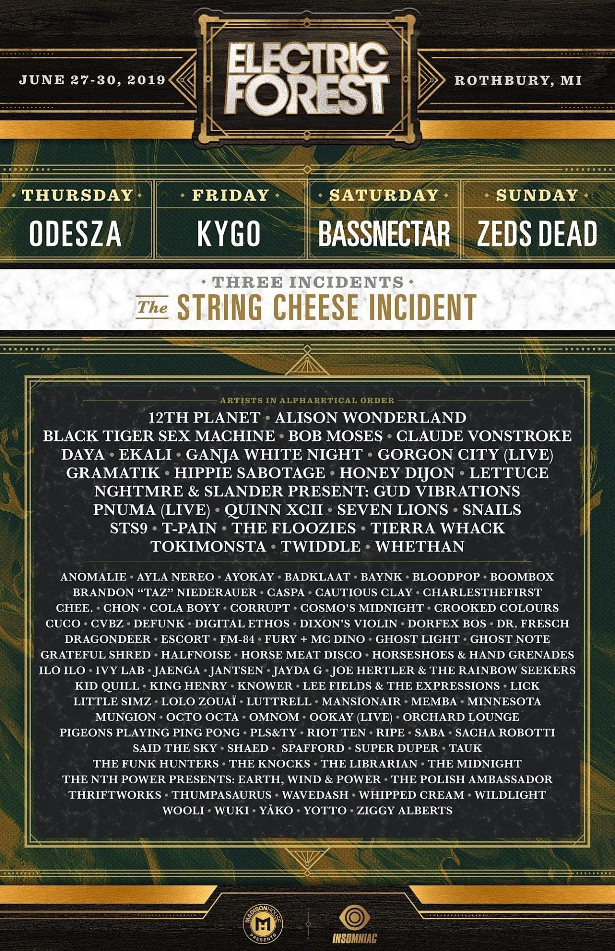 Electric Forest reveals 2019 lineup, returns to one weekend