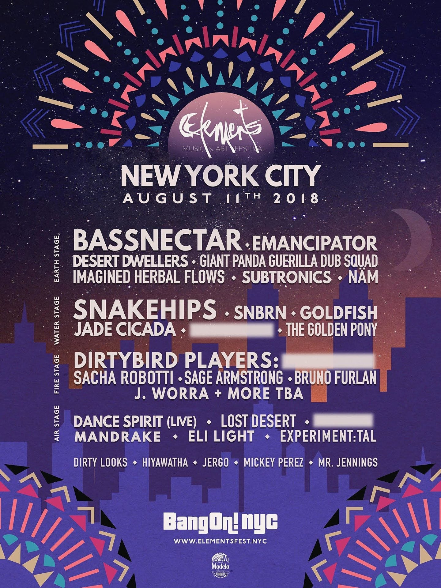 Elements Festival 2018 lineup