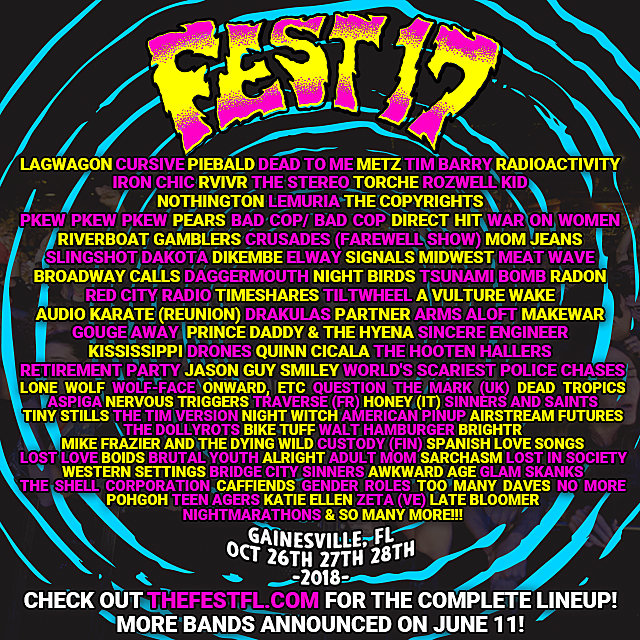 The Fest 2018 lineup (Cursive, Piebald, METZ, Radioactivity, Torche, much more)