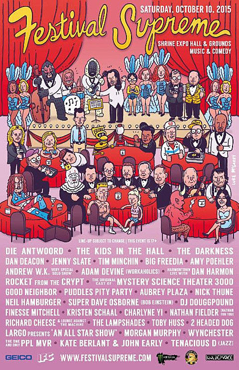 Tenacious D’s Festival Supreme announces 2015 lineup: MST3K reunion, Kids in the Hall, RFTC, The Darkness & more