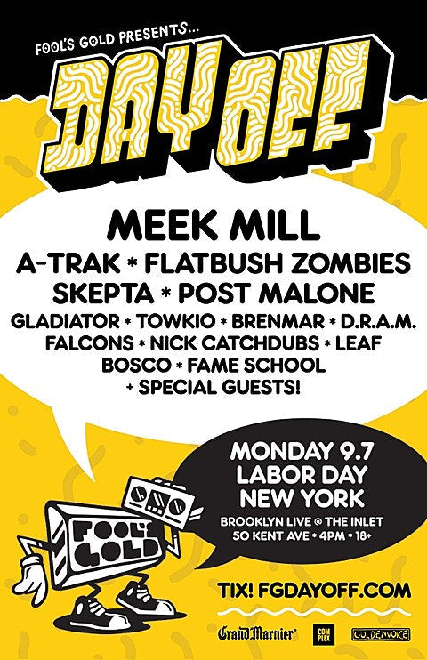 Fool’s Gold Day Off NY returning to 50 Kent with Meek Mill, A-Trak, Flatbush Zombies, Skepta & more (lineup, tickets)
