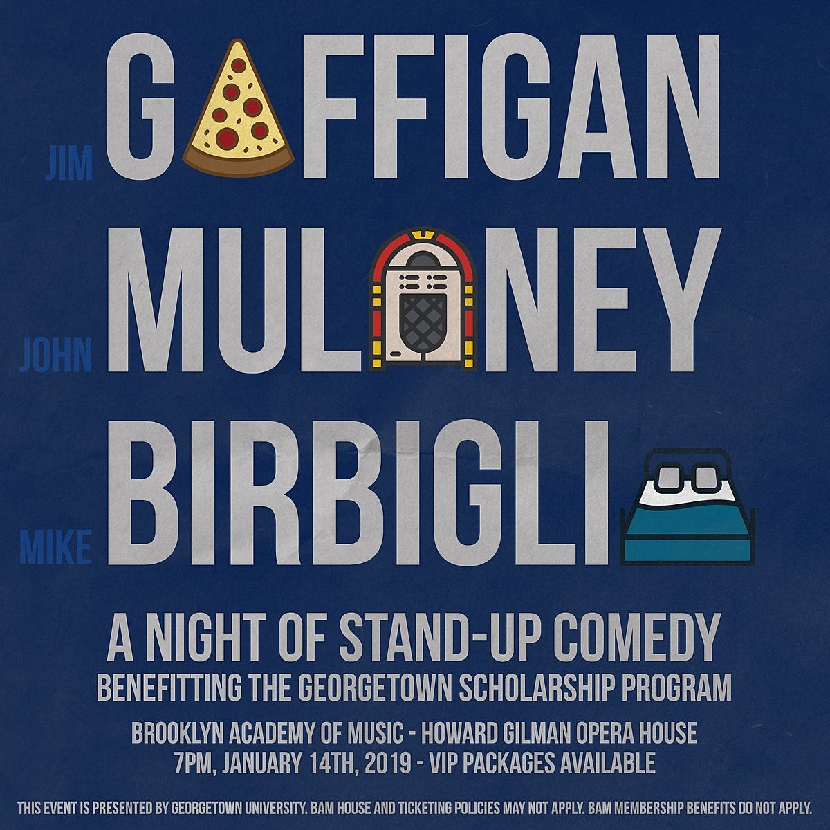 Jim Gaffigan on tour, playing benefit at BAM w/ John Mulaney & Mike Birbiglia