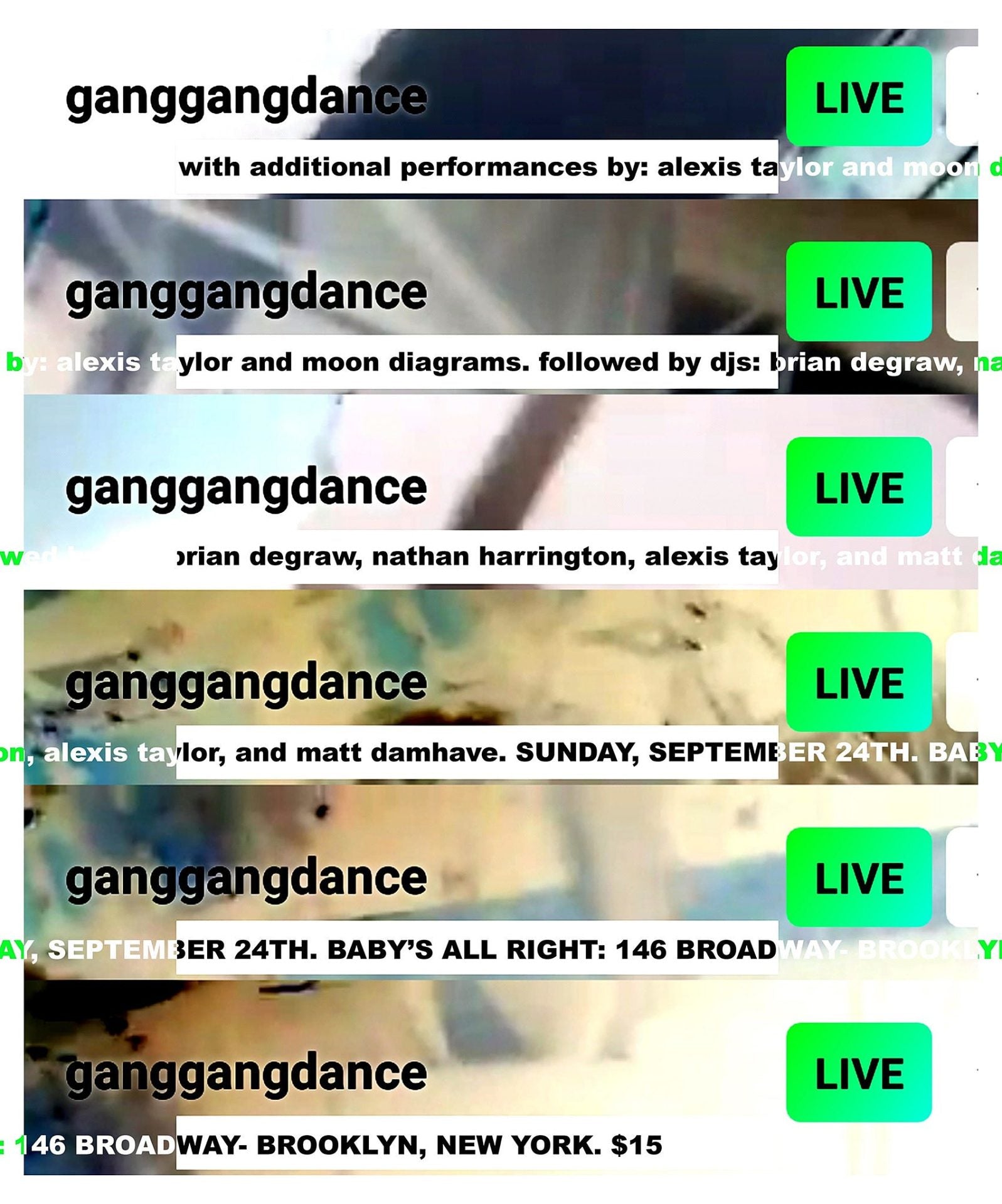 Gang Gang Dance are back, playing NYC shows (1 w/ Alexis Taylor & Moon Diagrams)