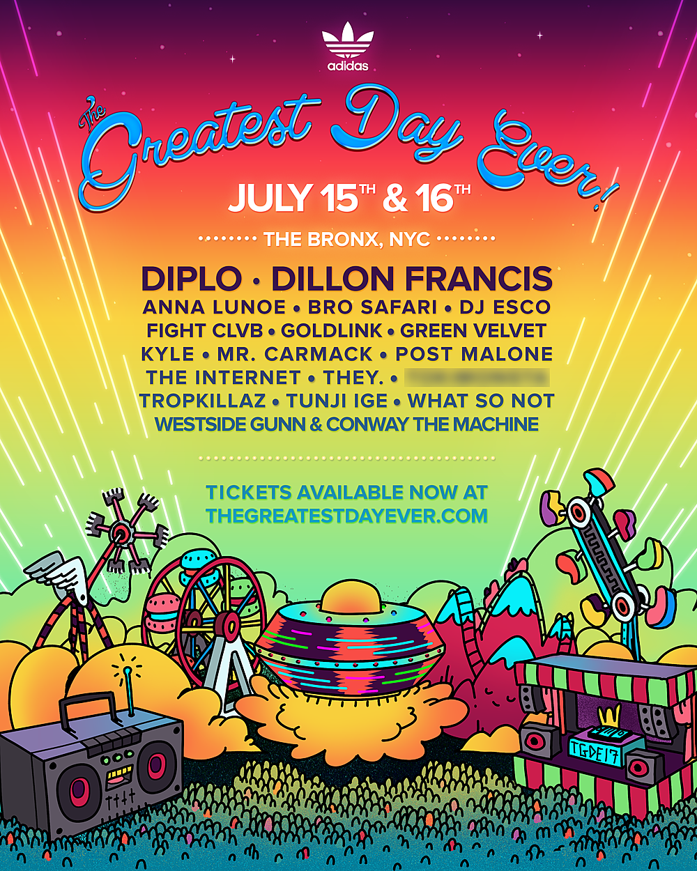 Greatest Day Ever is 2 days in the Bronx this year (with Diplo, Dillon Francis, The Internet, more)