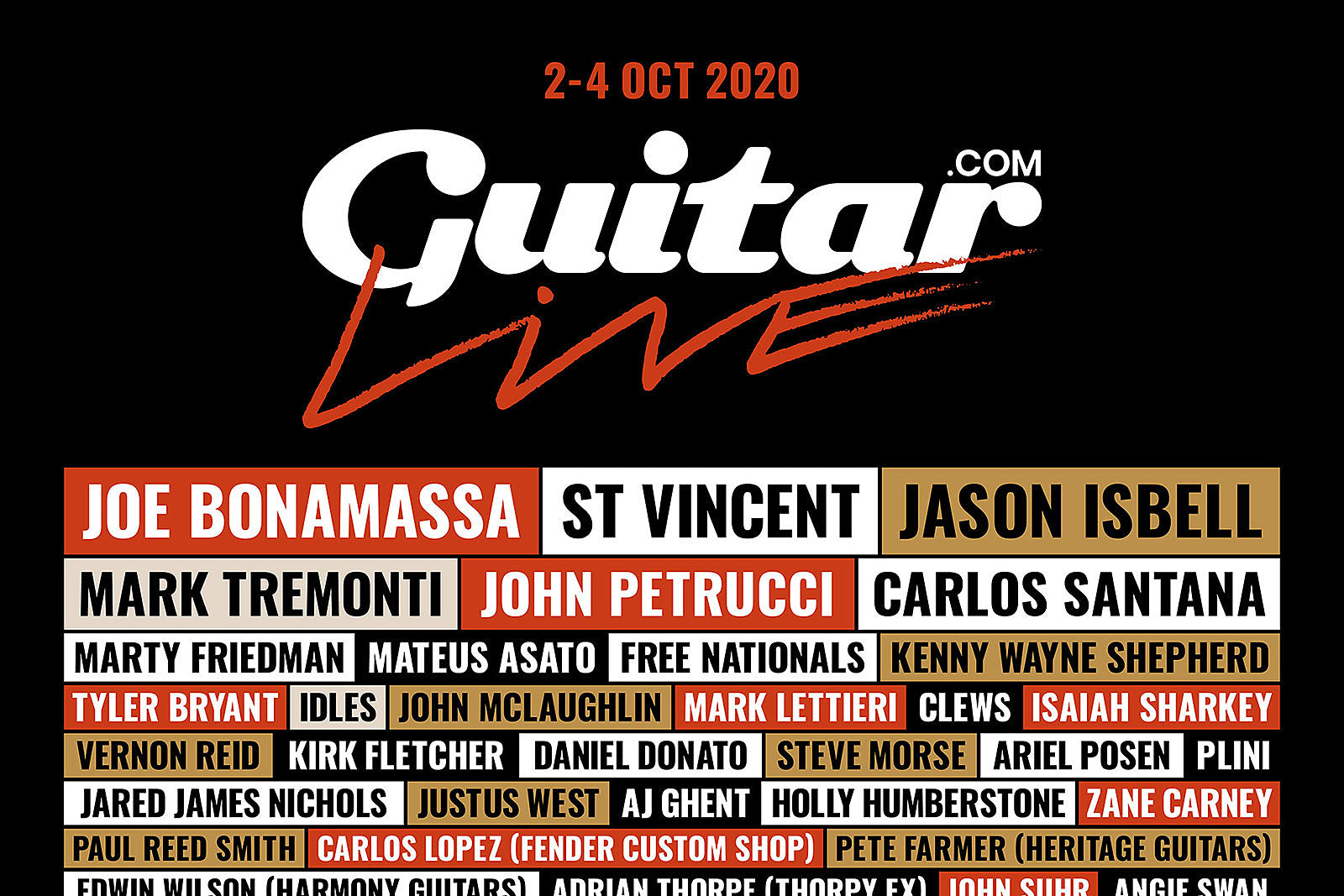 Virtual guitar show streaming w/ St. Vincent, Jason Isbell, The Free Nationals & more