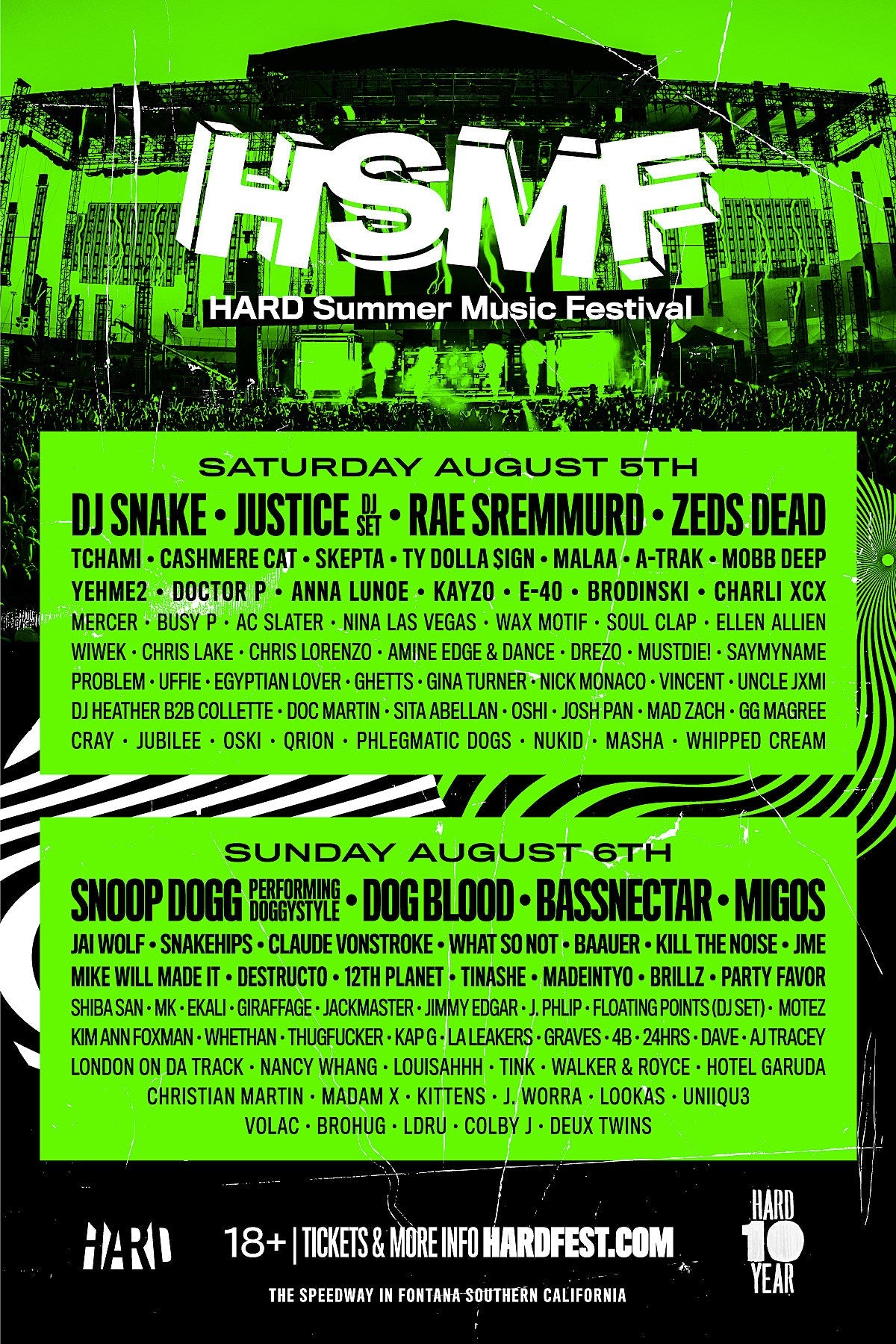 HARD Summer 2017 lineup (Snoop, Migos, Rae Sremmurd, Mobb Deep, Tinashe, more)