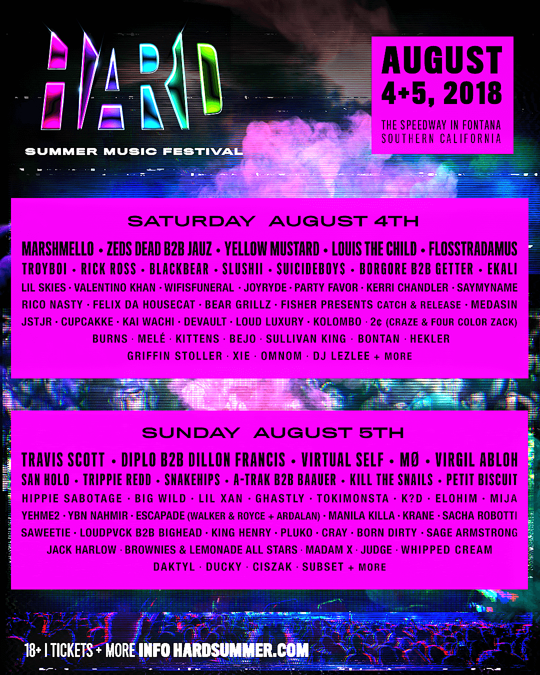 HARD Summer 2018 lineup (Travis Scott, Rick Ross, Diplo, A-Trak, Dillon Francis, more)