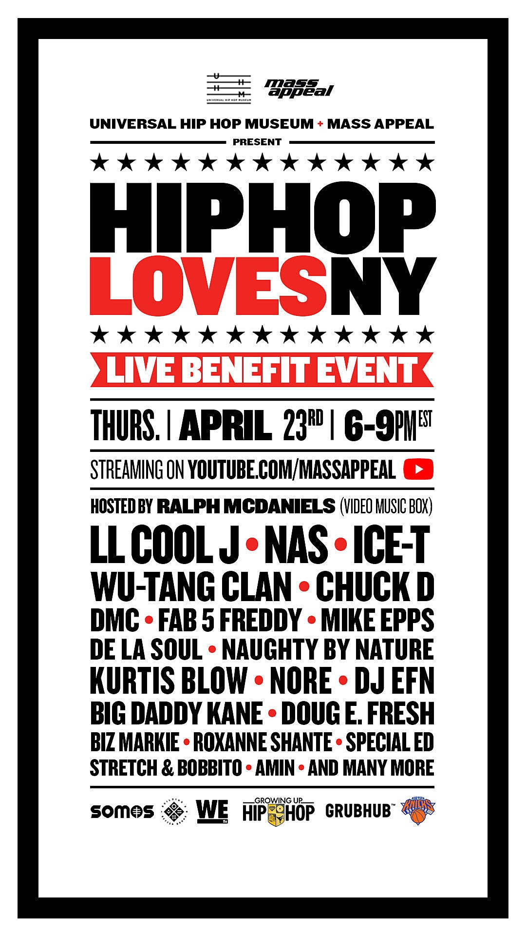 Wu-Tang Clan, Nas, LL Cool J, DMC, more added to Hip Hop Loves NY livestream