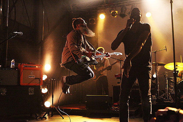 TV on the Radio performing at a Bernie Sanders rally on Monday in NYC