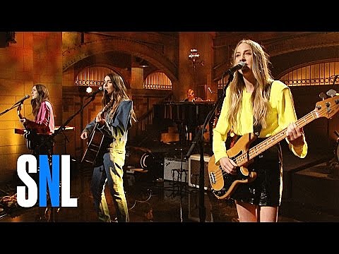 watch Haim perform “Little of Your Love” and “Want You Back” on SNL