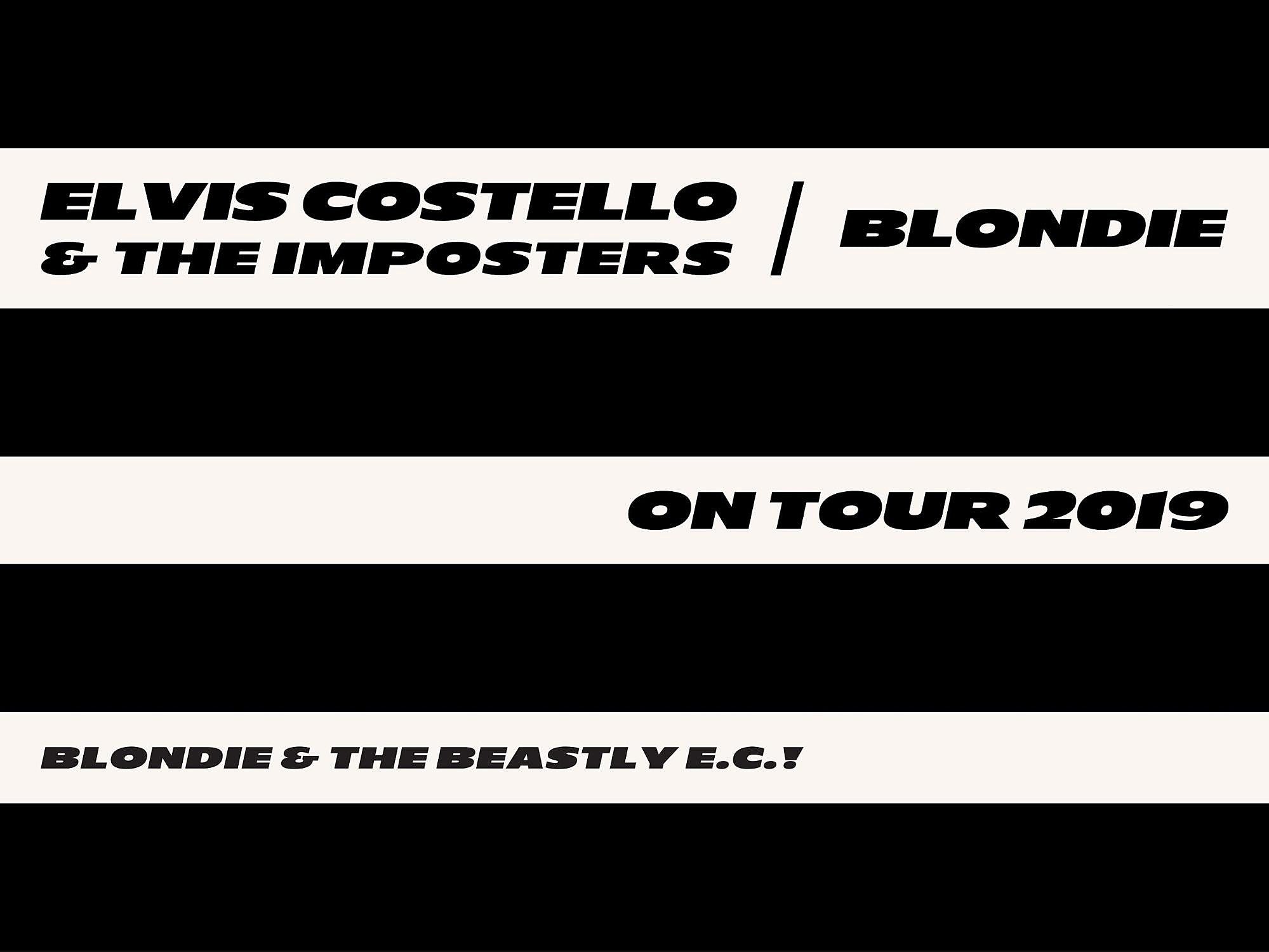 Elvis Costello and Blondie touring together, playing Forest Hills Stadium