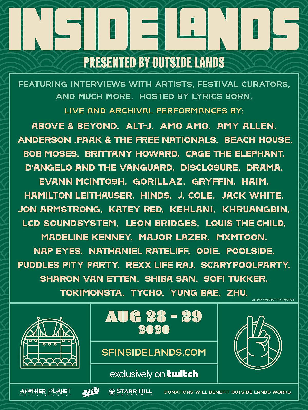 Outside Lands streaming virtual fest w/ LCD Soundsystem, Gorillaz, Jack White, more