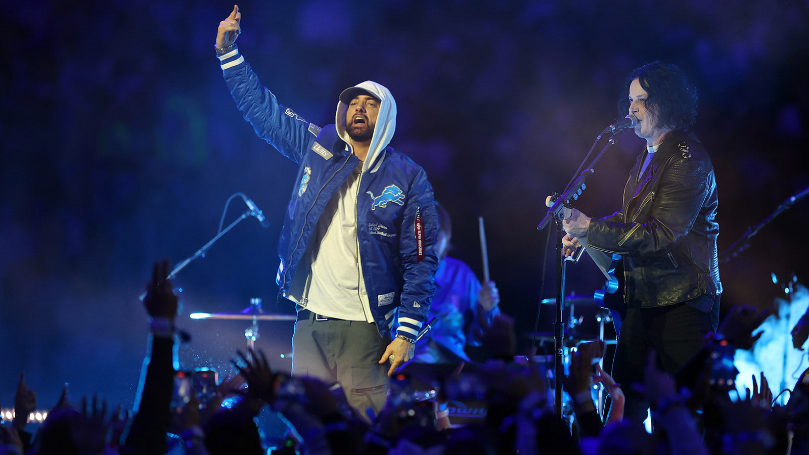 Watch Jack White bring out Eminem during Detroit Lions Thanksgiving halftime show