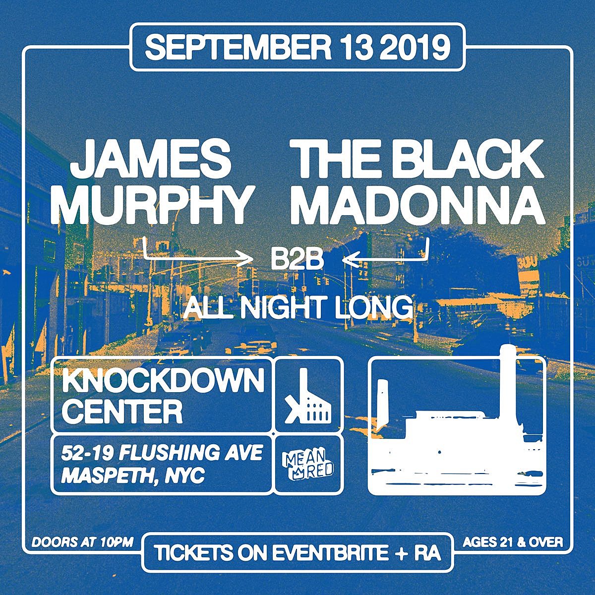 James Murphy doing B2B DJ set with The Black Madonna @ Knockdown Center