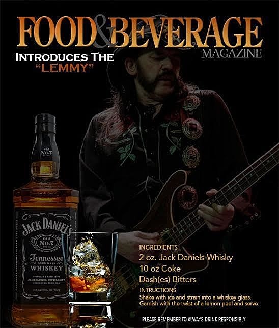 Jack & Coke renamed “The Lemmy” by Food & Beverage magazine; Lemmy now a GTA V character