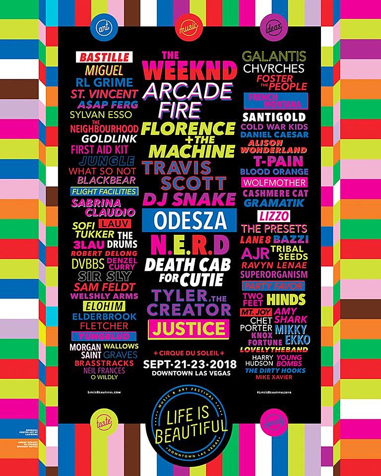 Life Is Beautiful 2018 lineup (Arcade Fire, Florence, St. Vincent, Blood Orange, more)