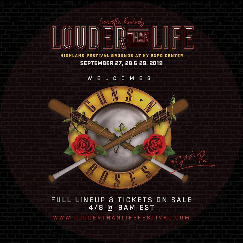 Guns N’ Roses headlining Louder Than Life 2019