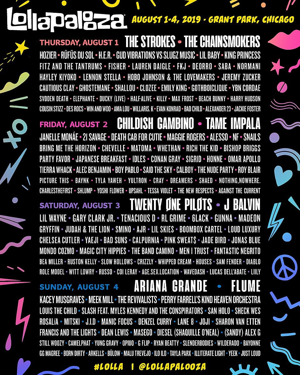Lollapalooza 2019 day-by-day lineups & single-day tickets