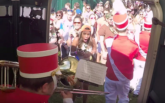 that time at Governors Ball when a marching band walked out of the Porta Potty