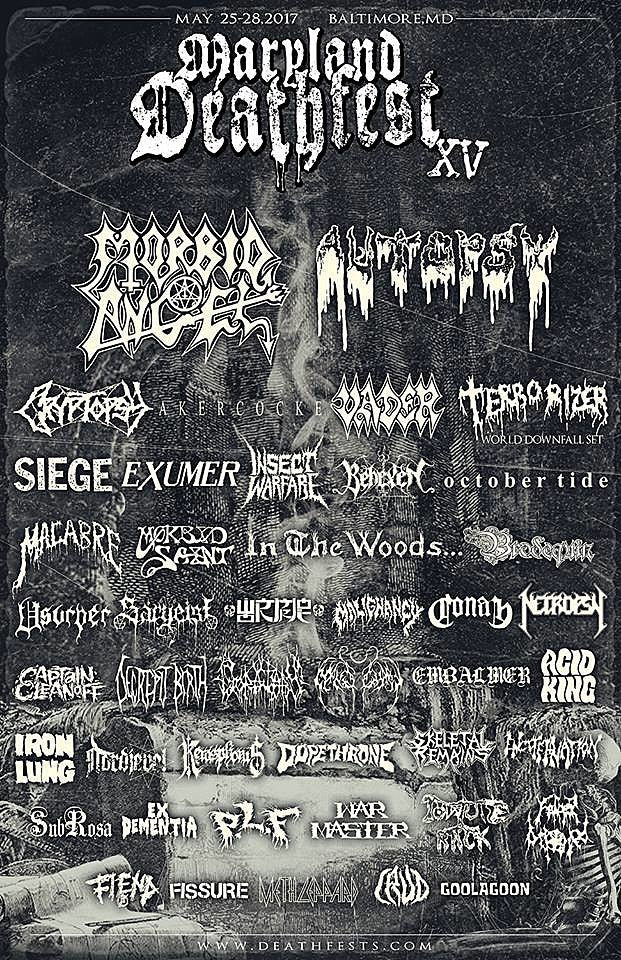 Maryland Deathfest 2017 adds Conan, SubRosa, Morbid Saint, Malignancy, more