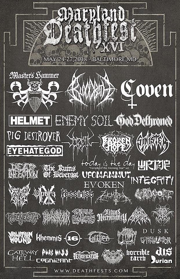 MDF 2018 adds Helmet, Integrity, Today is the Day, Pig Destroyer, and more