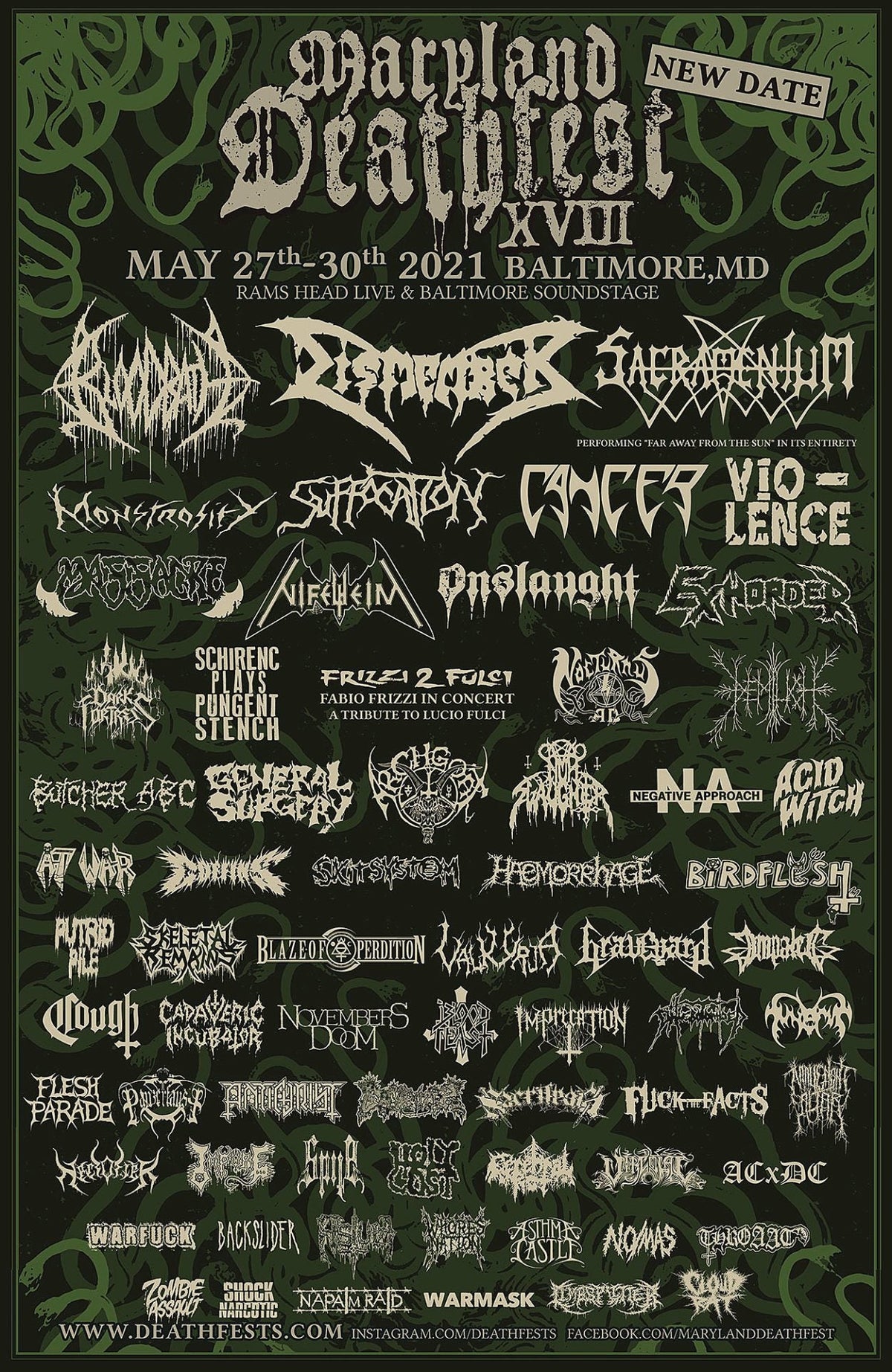 Maryland Deathfest announces rescheduled dates & lineup for 2021