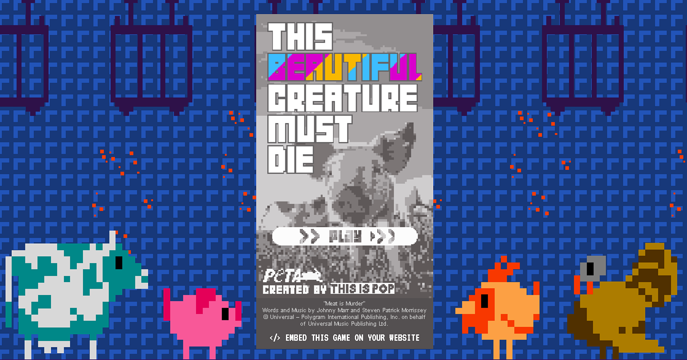PETA and The Smiths team up for “Meat is Murder” video game (really)