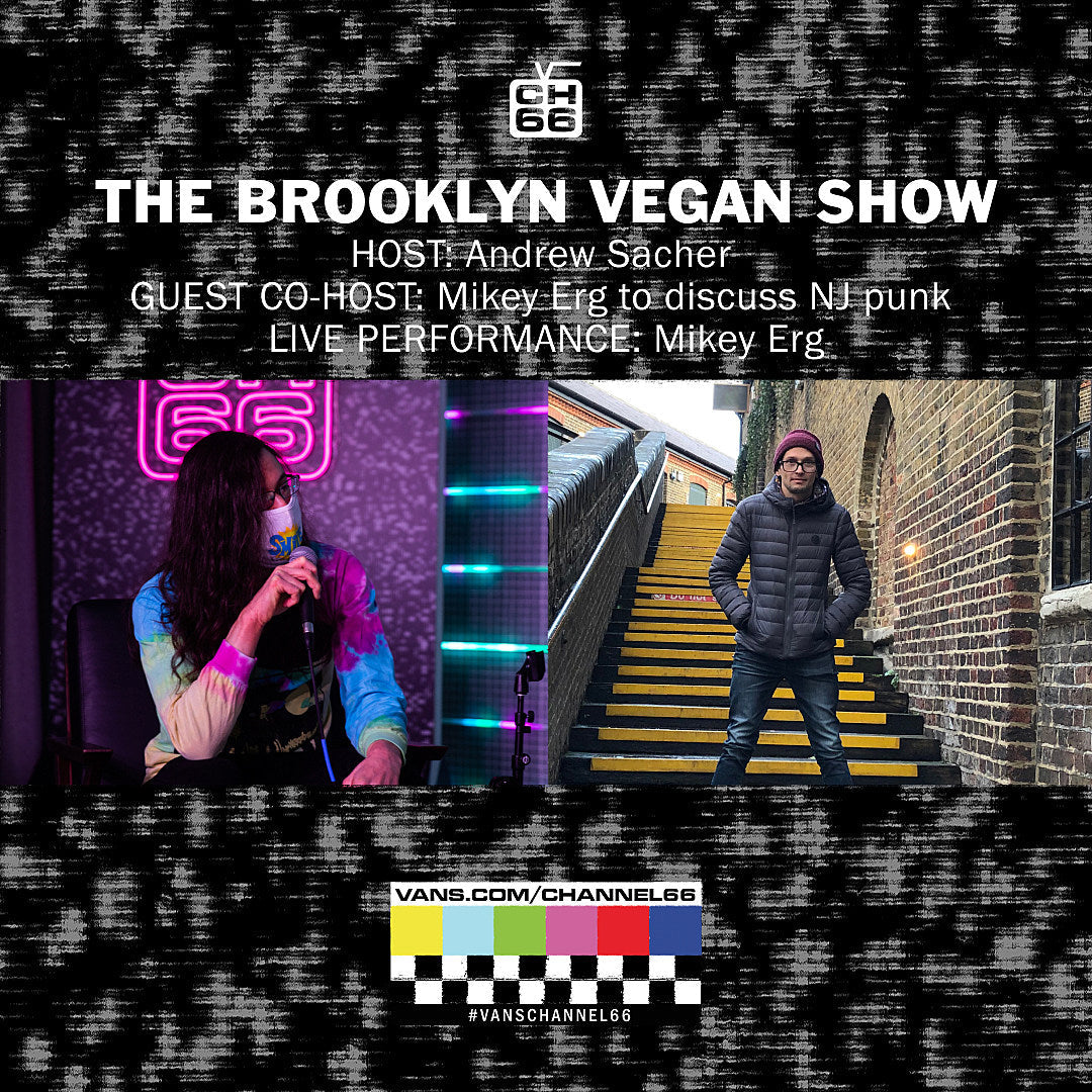 Mikey Erg performing & chatting about NJ punk on The BrooklynVegan Show this week