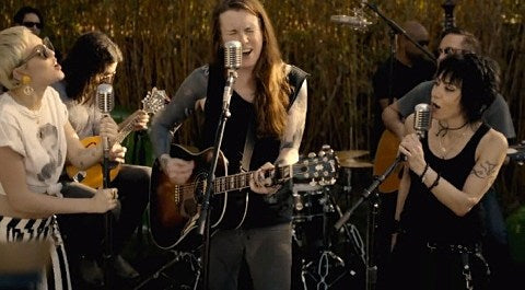 watch Laura Jane Grace, Joan Jett & Miley Cyrus (who came out as gender queer) cover The Replacements’ “Androgynous”