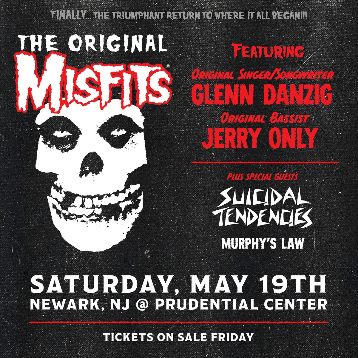 Misfits at Prudential Center tickets on BV presale (password here)