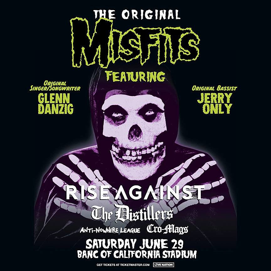 Misfits announce LA show with Rise Against, Distillers, Anti-Nowhere League, Cro-Mags