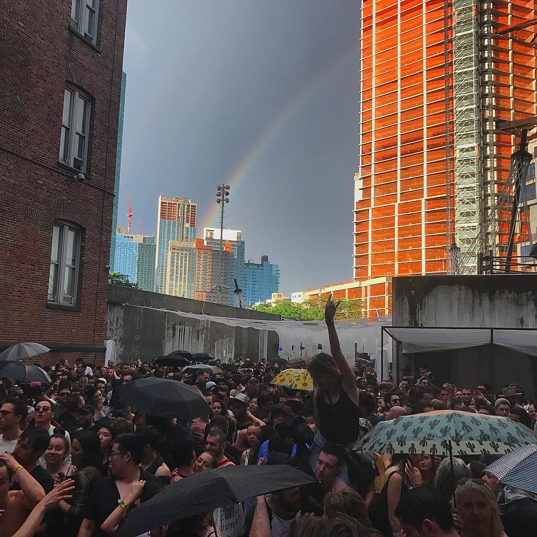 MoMA PS1 Warm Up kicked off their 2017 season with rain & a rainbow (pics, video)