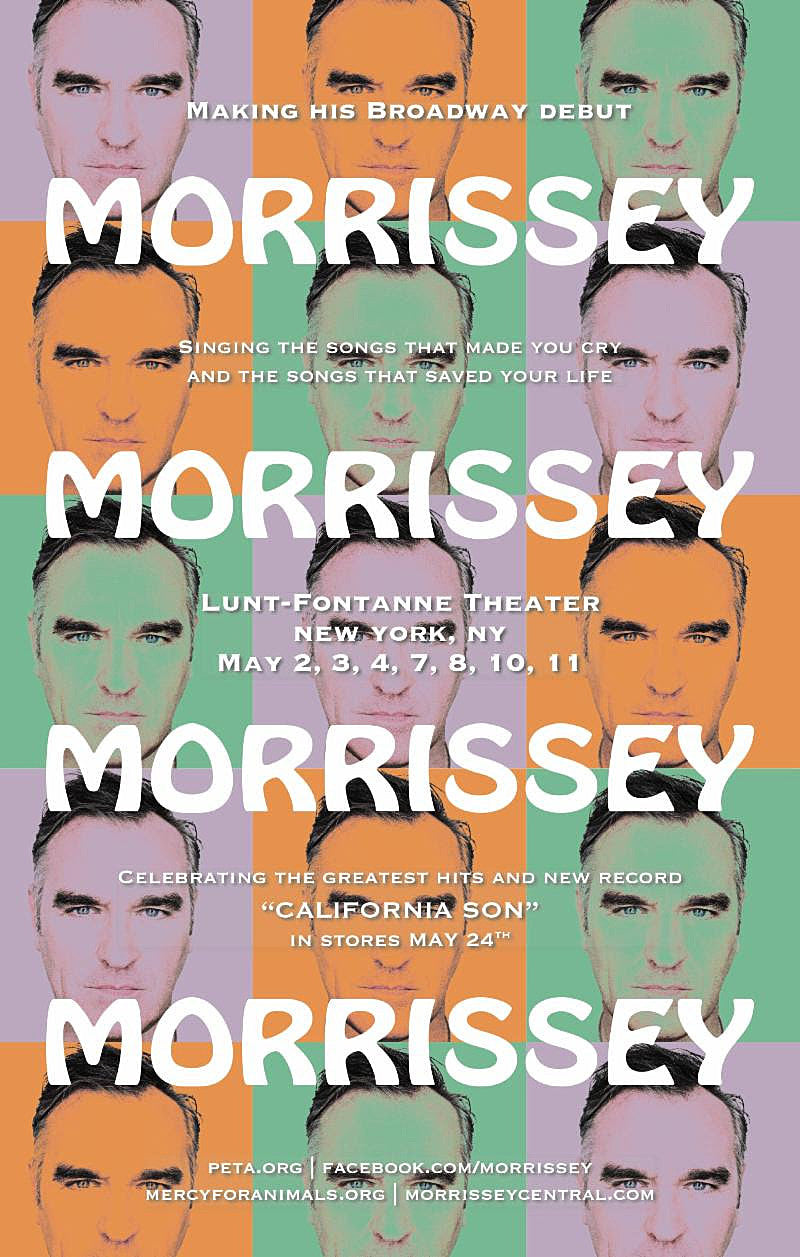 Morrissey announces Broadway residency