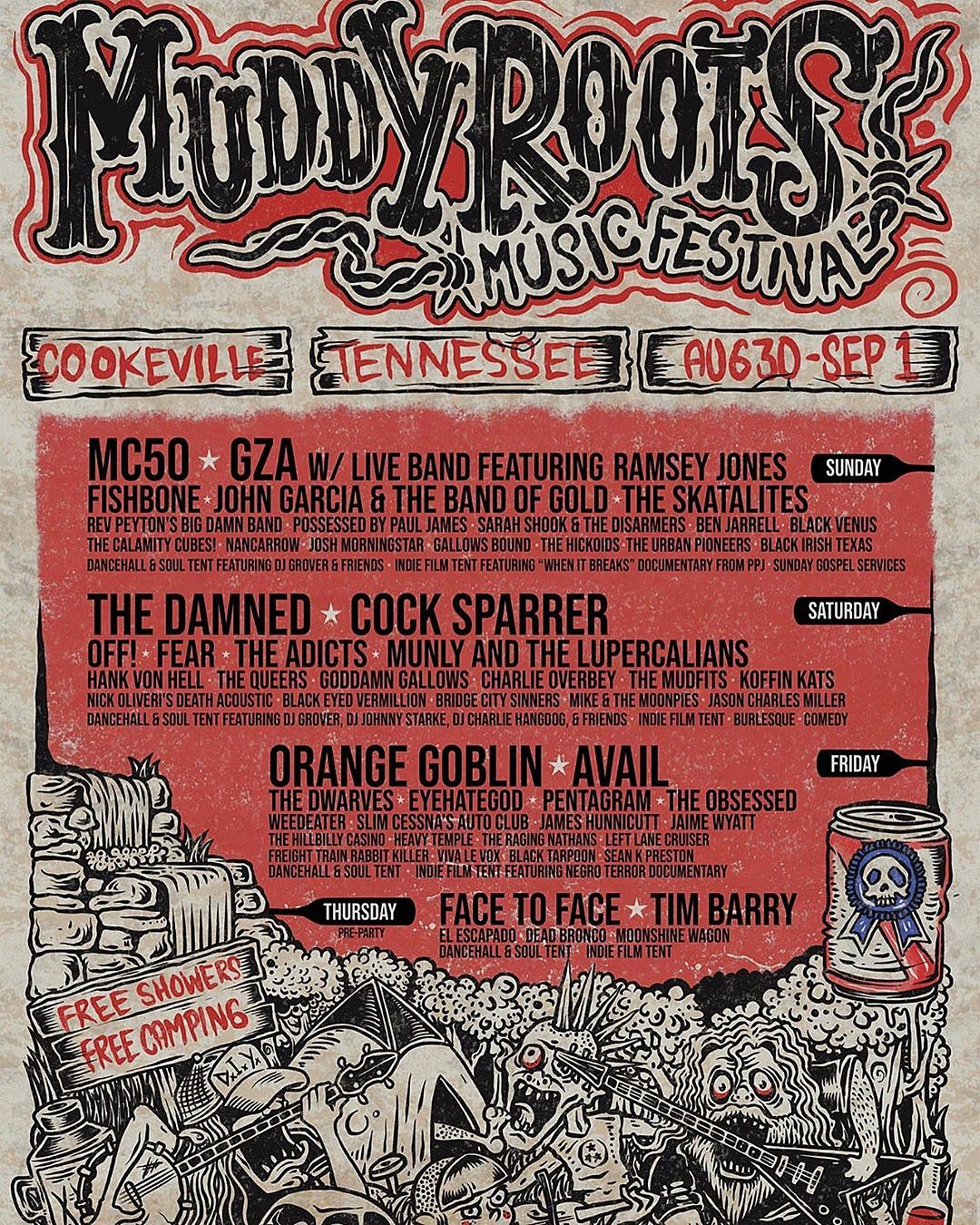 Muddy Roots Festival 2019 full lineup (AVAIL, Eyehategod, GZA, much more)