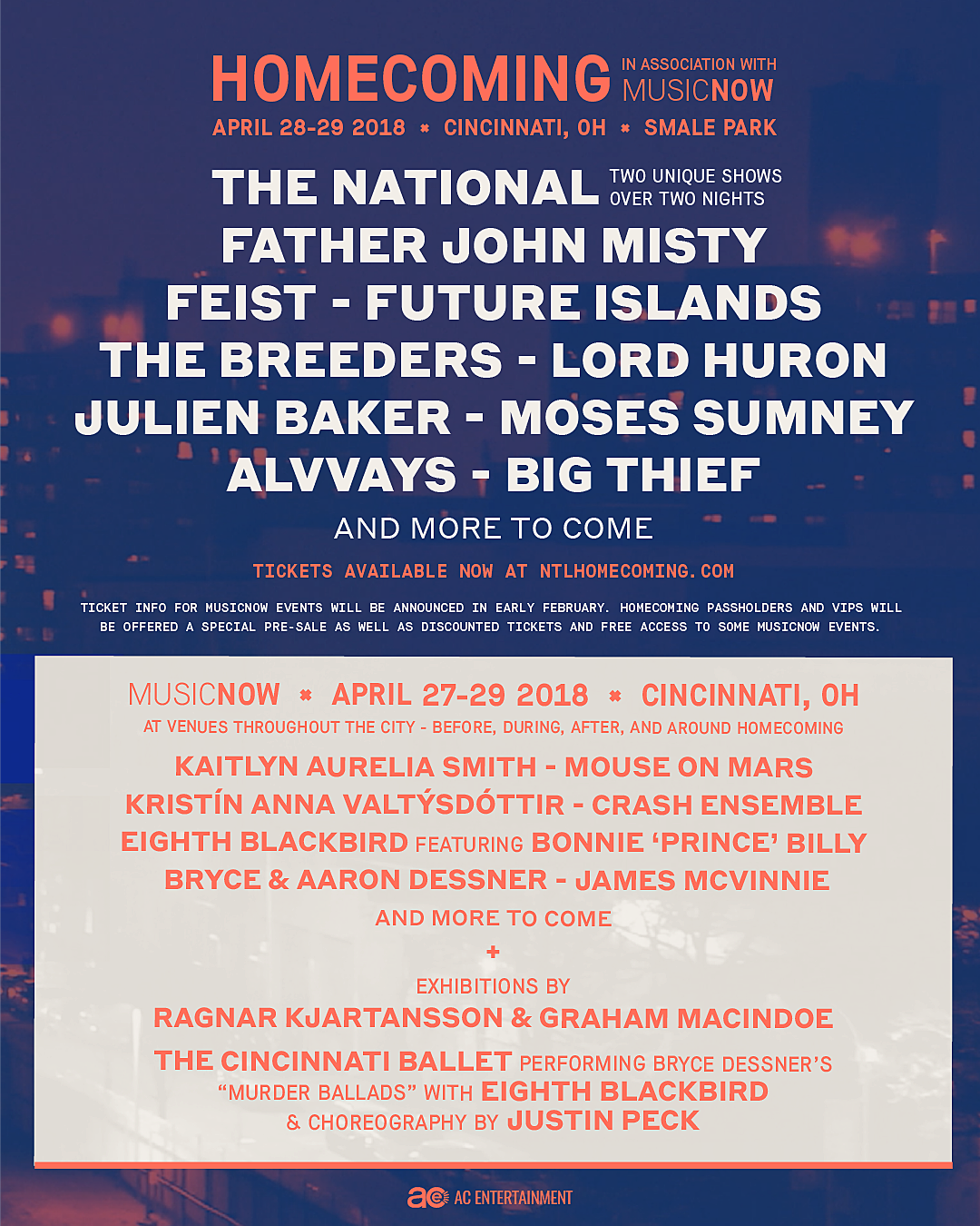 The National reveal initial lineup for Homecoming (FJM, Feist, Breeders, more)