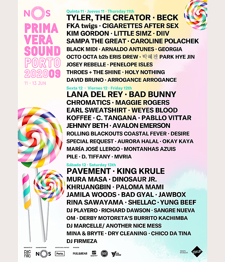 NOS Primavera Sound 2020 daily lineups: Pavement, Lana, Tyler, King Krule, more