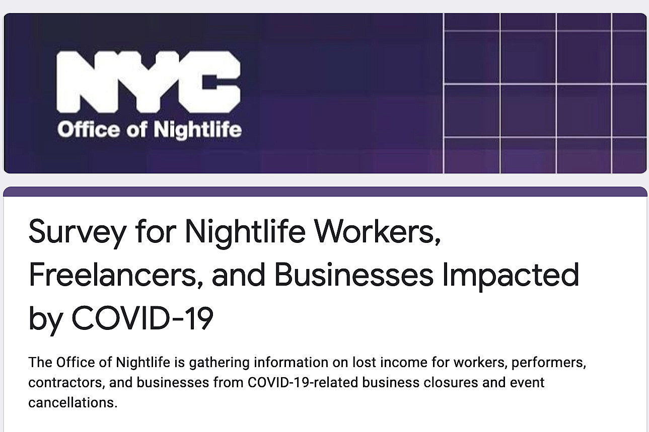 NYC Night Mayor Ariel Palitz asking nightlife workers to report lost coronavirus income