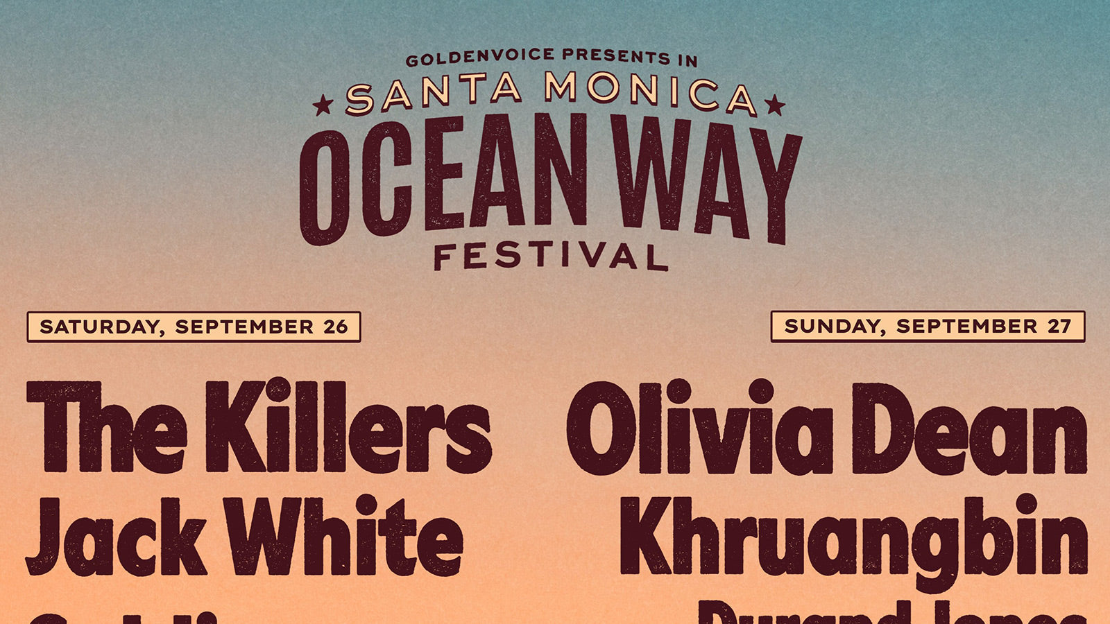 The Killers, Jack White, Khruangbin, Alvvays & more playing new Goldenvoice fest Ocean Way