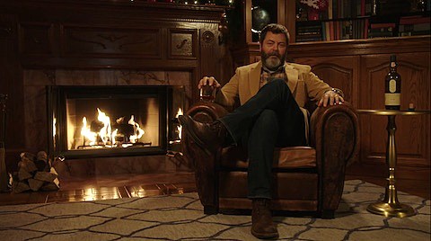 warm yourself by the glow of Nick Offerman’s ‘Yule Log’
